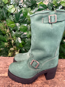 Nieuwe vintage blokhak biker boots van Sendra maat 39