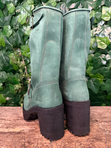 Nieuwe vintage blokhak biker boots van Sendra maat 39