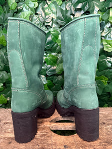 Nieuwe vintage blokhak biker boots van Sendra maat 39