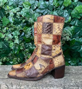 Super gave vintage Python Sendra laarzen maat 37 (UK 4,5)